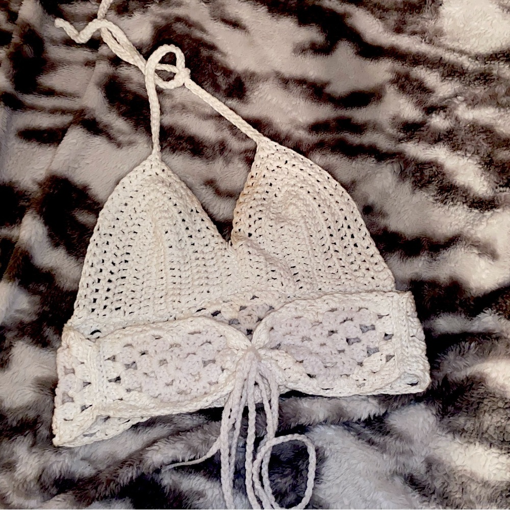 White Crochet Top